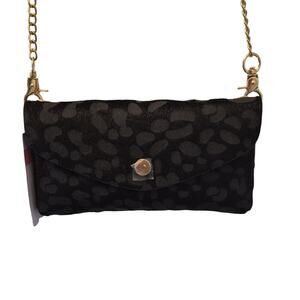 Unni Black Patterned Crossbody Bag Purse Clutch 8 X 5
